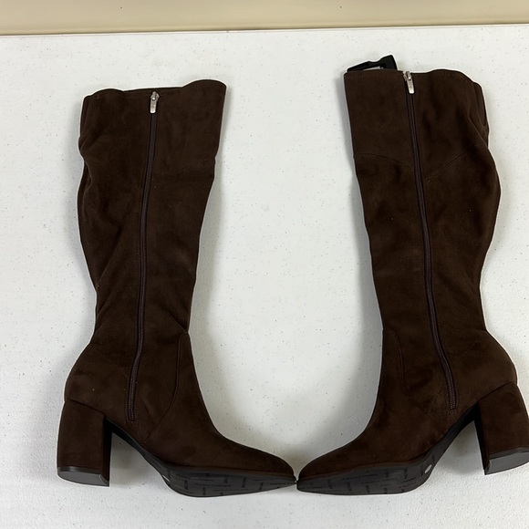Brand new Marc Fisher dark brown fabric boots. - Picture 2 of 3